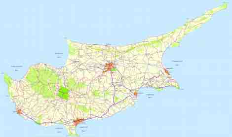 Road Map of Cyprus | Tourist Map of Cyprus | Maps of Districts in Cyprus