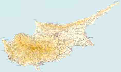 Road Map of Cyprus | Tourist Map of Cyprus | Maps of Districts in Cyprus