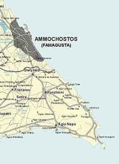 ammochostos area map cyprus