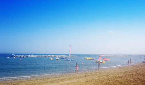 Yanathes beach in Oroklini, Cyprus